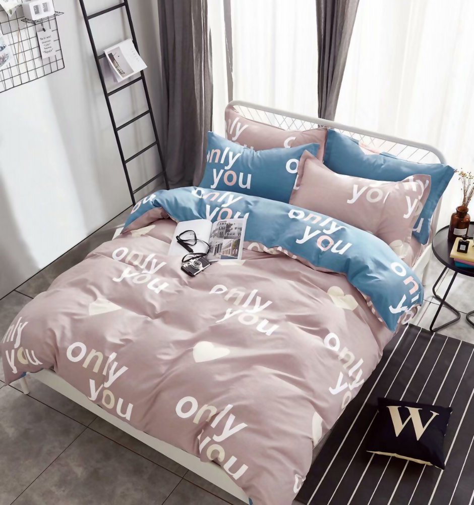 Сатин-твил print_T2115 "Only you"