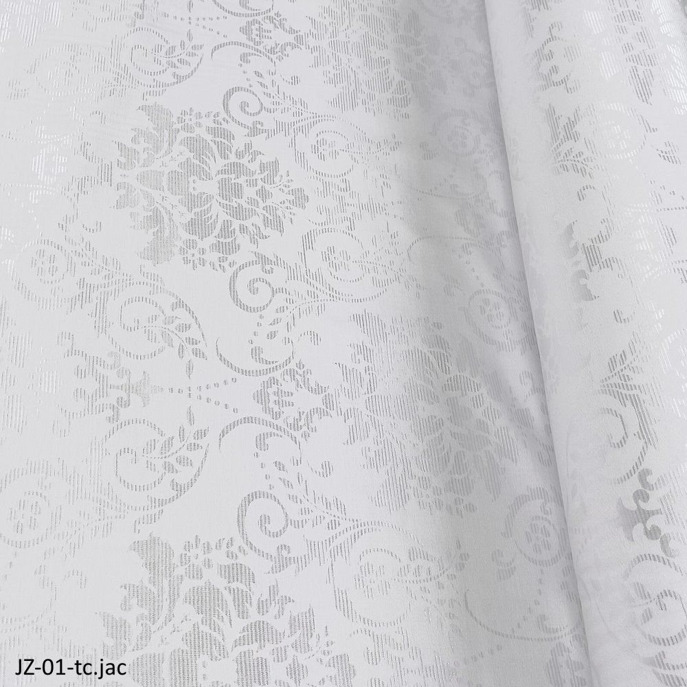 Полисатин жаккард tc white 01