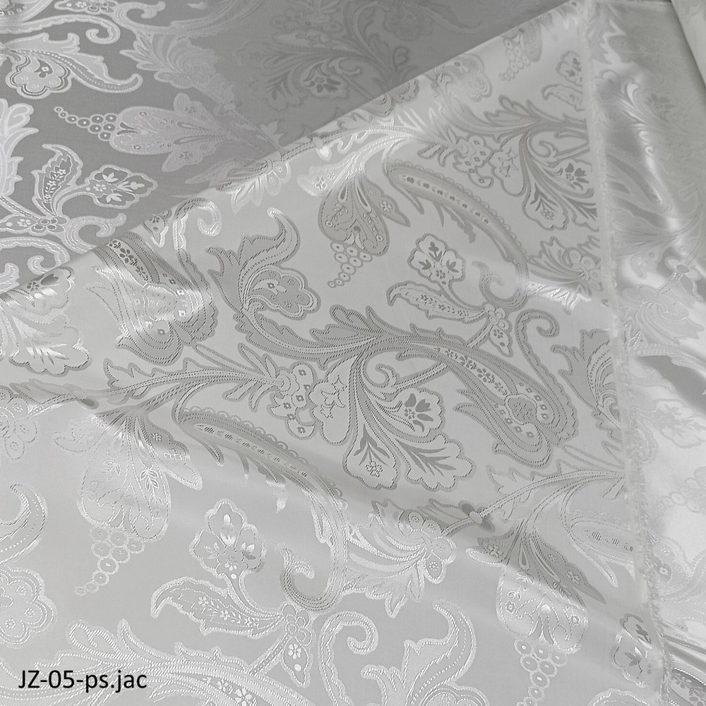 Полисатин жаккард white 05