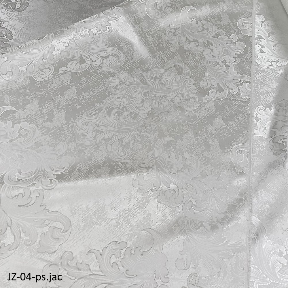 Полисатин жаккард white 04