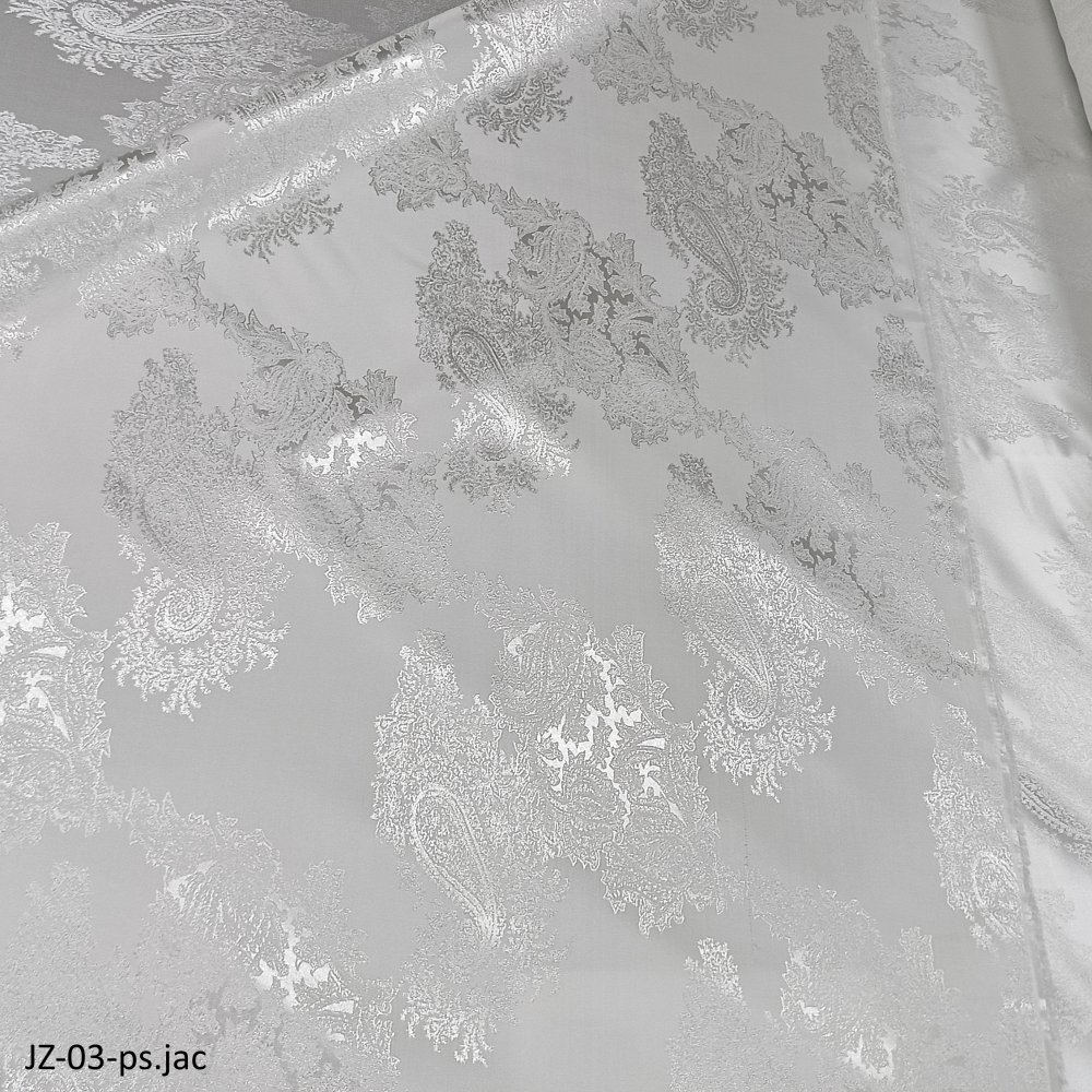 Полисатин жаккард white 03