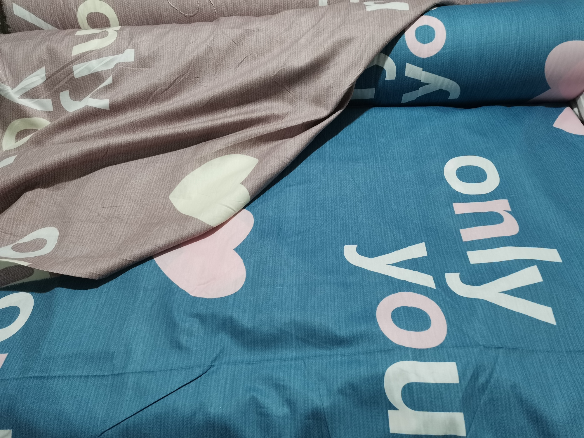 Сатин-твил print_T2115 "Only you"