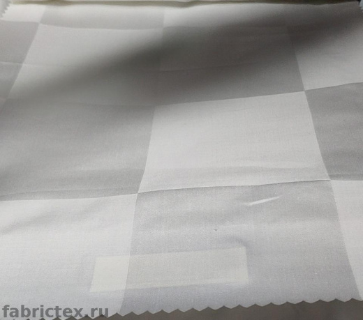Сатин жаккард white квадрат-9