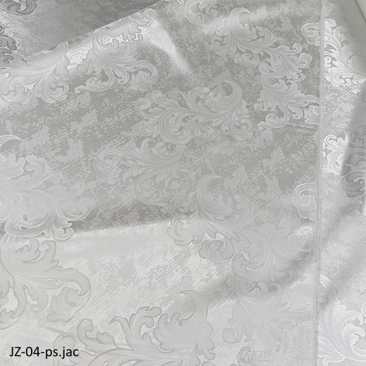 Полисатин жаккард white 04