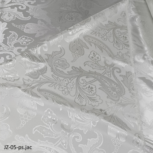 Полисатин жаккард white 05